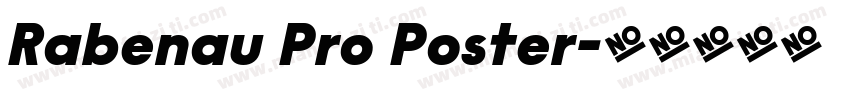 Rabenau Pro Poster字体转换